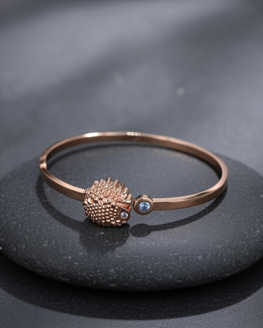 Rose Gold Hedgehog Bangle